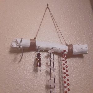 Example. Boho jewelry organizer, painted. 3 hooks